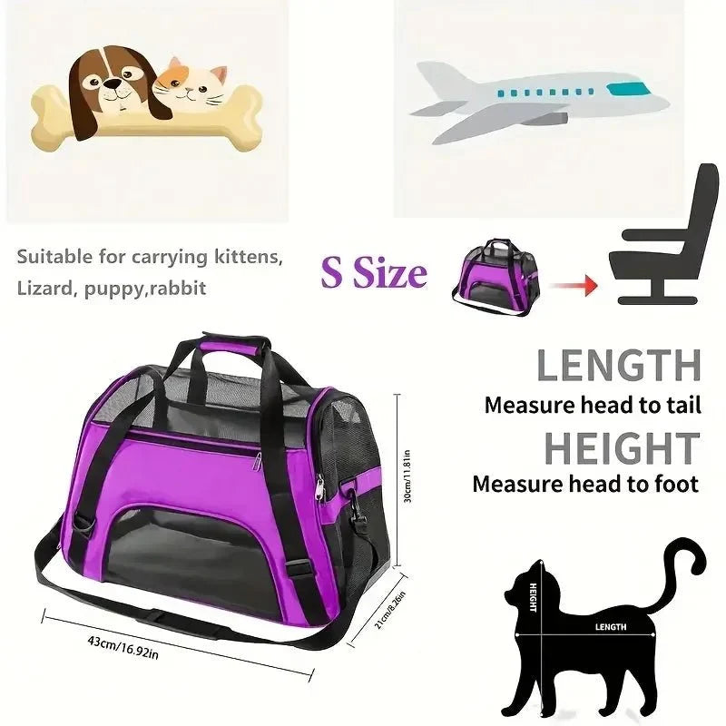 Foldable Pet Carrier Bag for Dogs & Cats – TravelFit™
