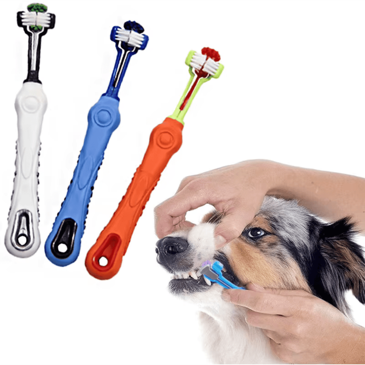 3-Sided Pet Toothbrush for Dogs & Cats – PetPrime™