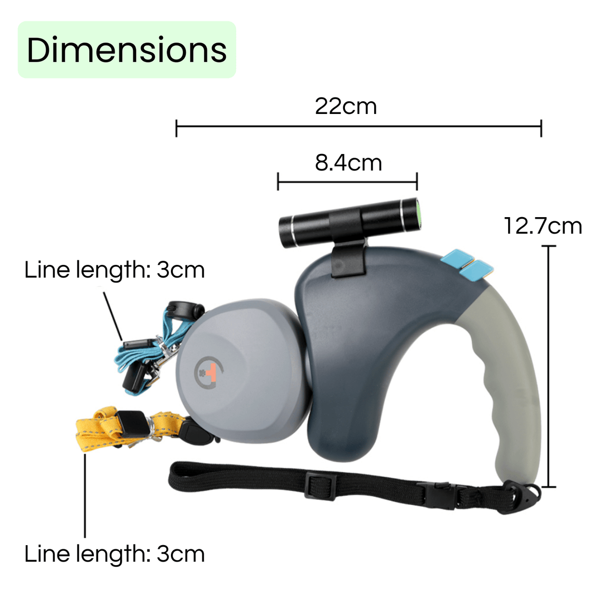 Dual Retractable Dog Leash with LED Light – TrailGlow™