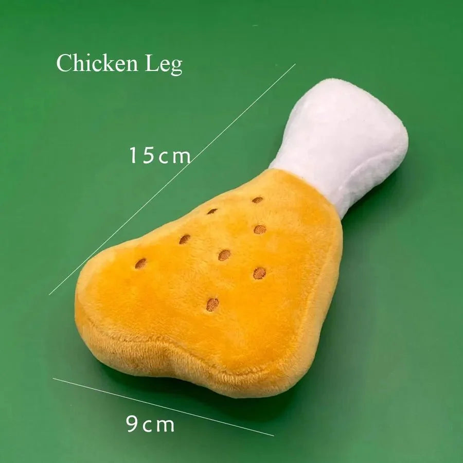 Squeaky Plush Fast Food Dog Toy – TreatPlay™