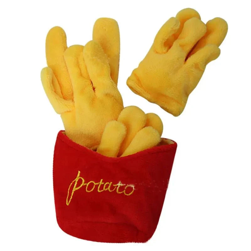 Squeaky Plush Fast Food Dog Toy – TreatPlay™