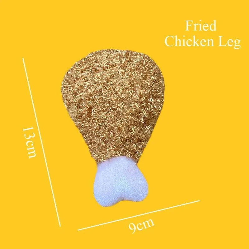 Squeaky Plush Fast Food Dog Toy – TreatPlay™