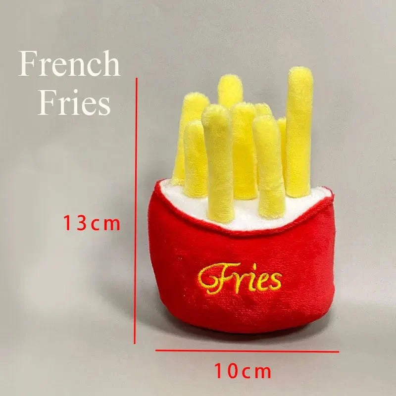 Squeaky Plush Fast Food Dog Toy – TreatPlay™