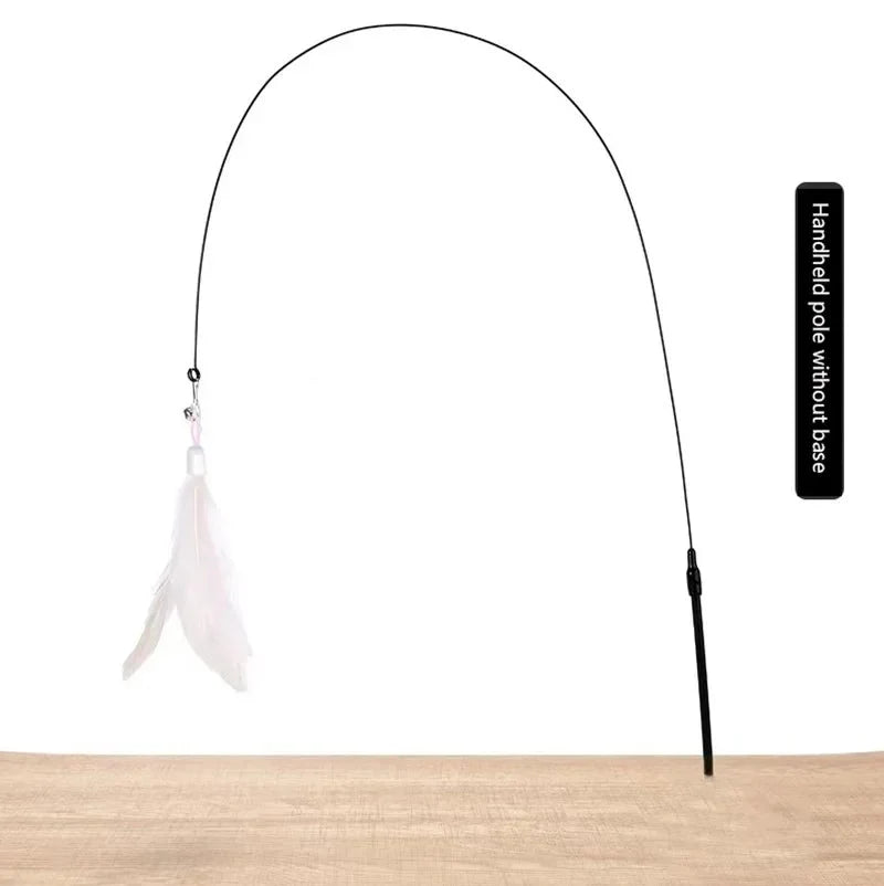 Interactive Feather Cat Wand with Suction Cup – ChaseLiving™