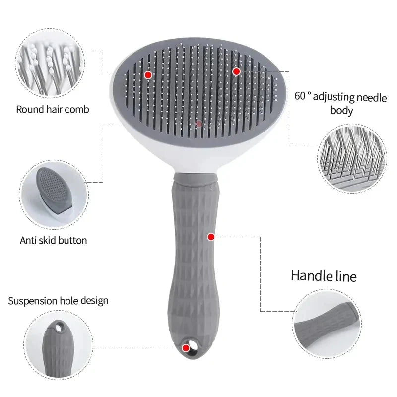 Self-Cleaning Pet Grooming Brush – CleanStyle™
