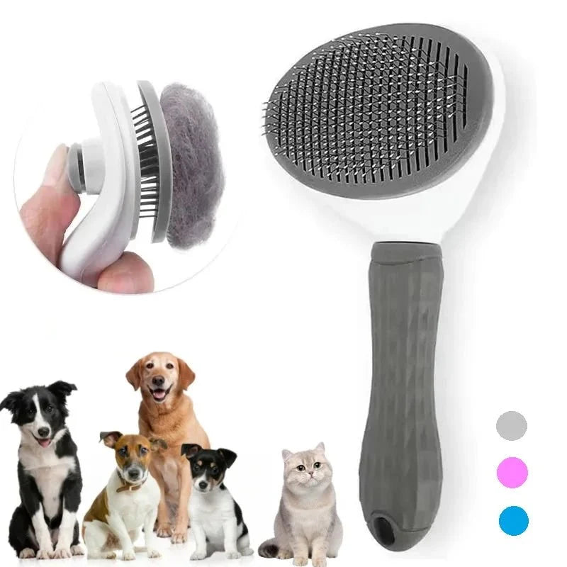 Self-Cleaning Pet Grooming Brush – CleanStyle™