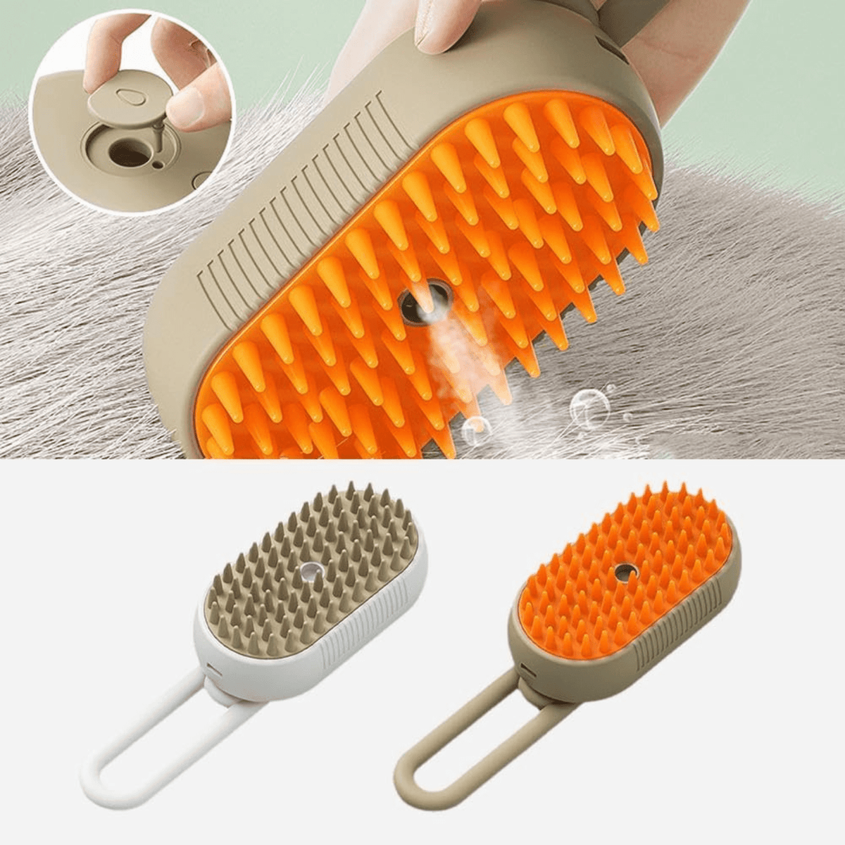 3-in-1 Steam Pet Grooming Brush – FreshView™