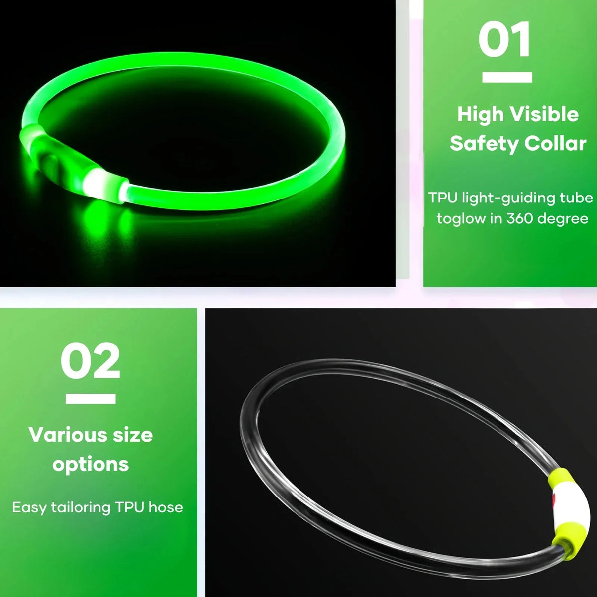 Rechargeable LED Pet Collar – WalkSmart™