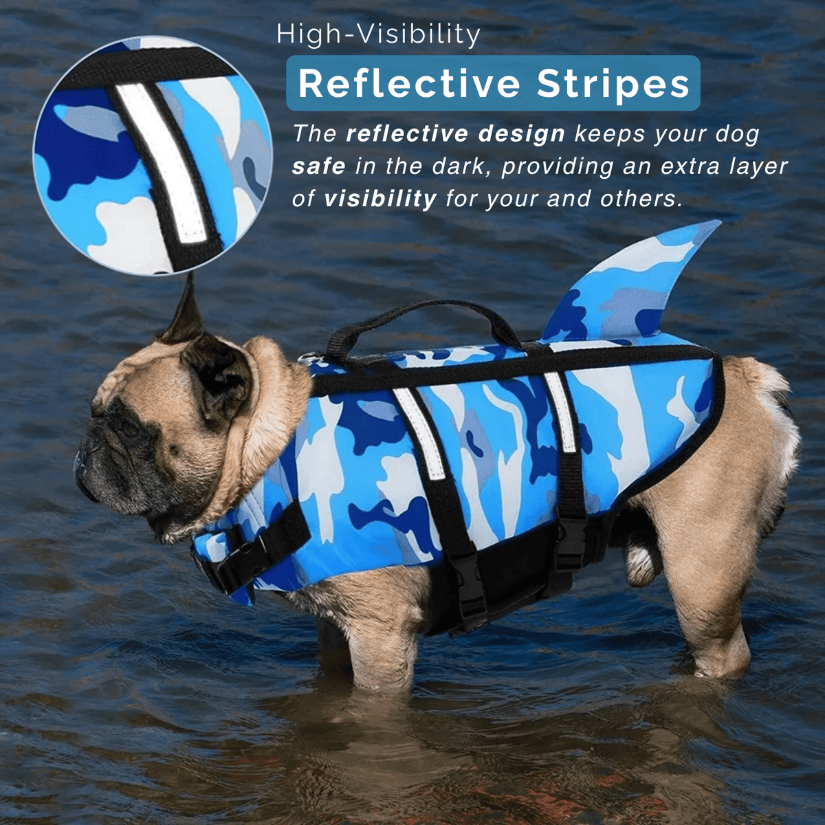 Camouflage Shark Dog Life Jacket – LifeCraft™