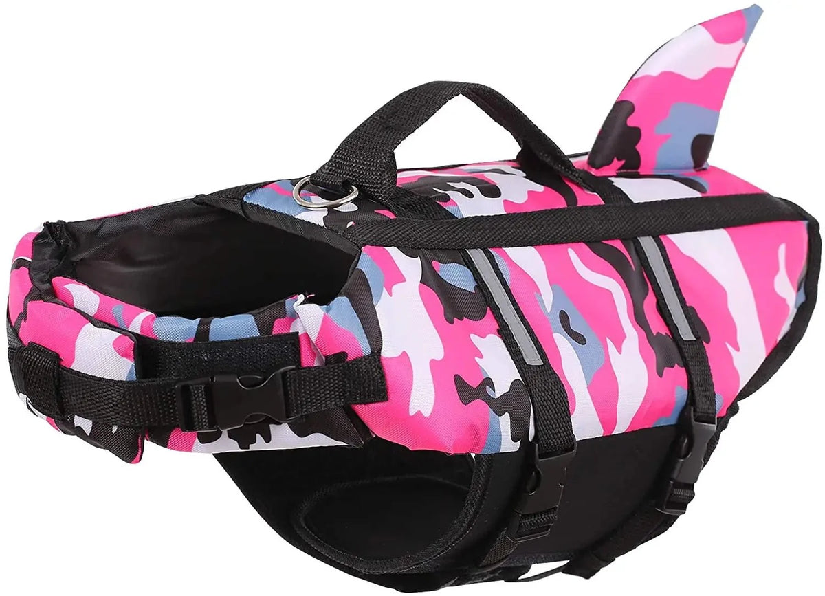 Camouflage Shark Dog Life Jacket – LifeCraft™