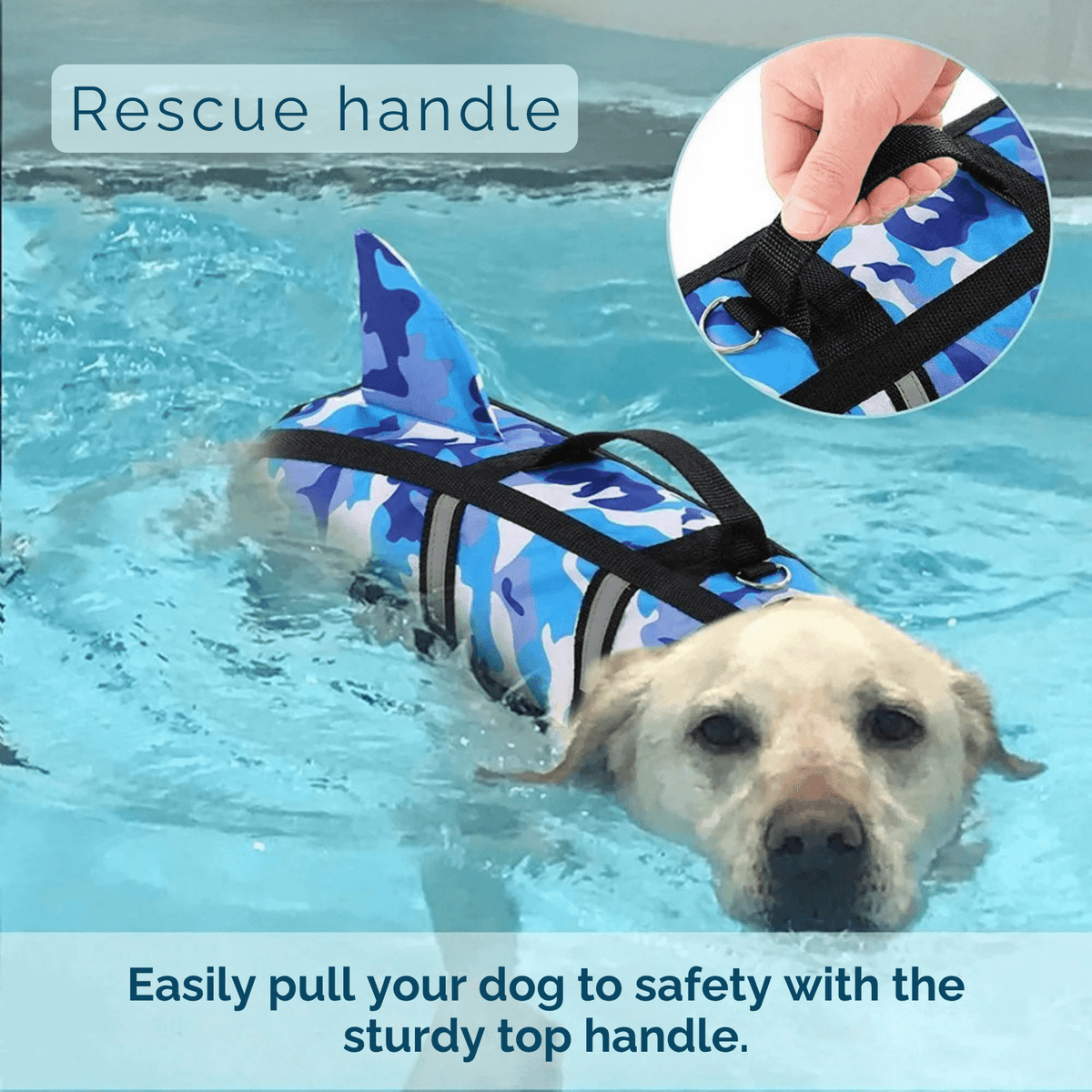 Camouflage Shark Dog Life Jacket – LifeCraft™