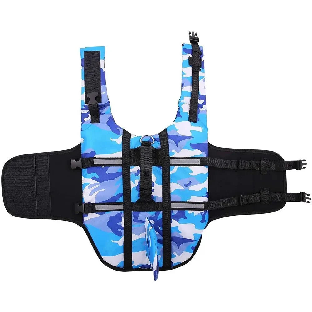 Camouflage Shark Dog Life Jacket – LifeCraft™