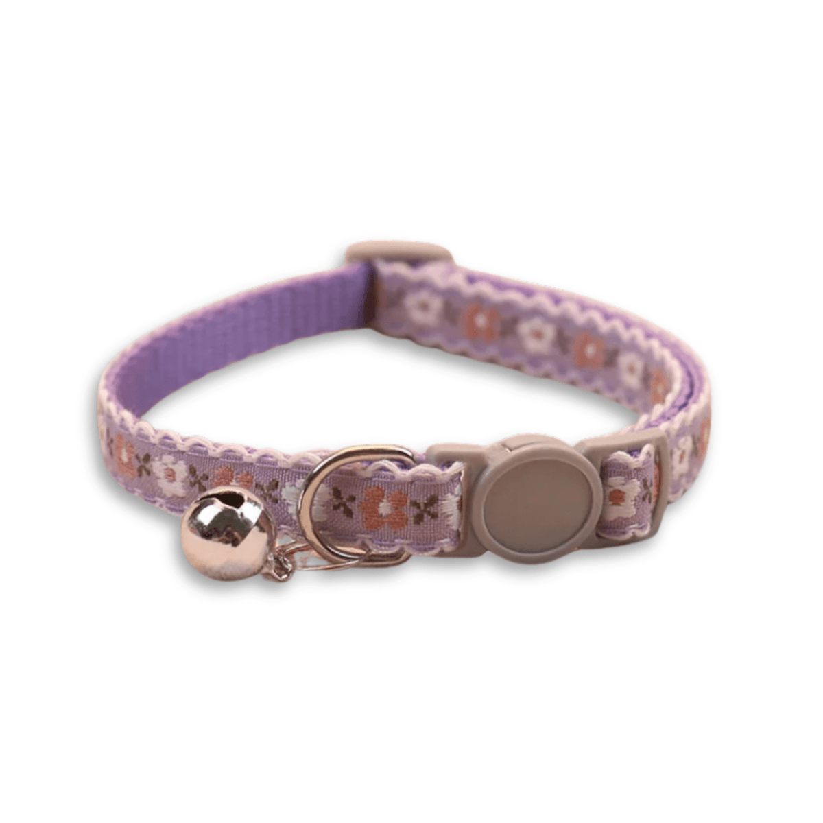 Floral Adjustable Cat & Puppy Collar with Bell – LeadLiving™