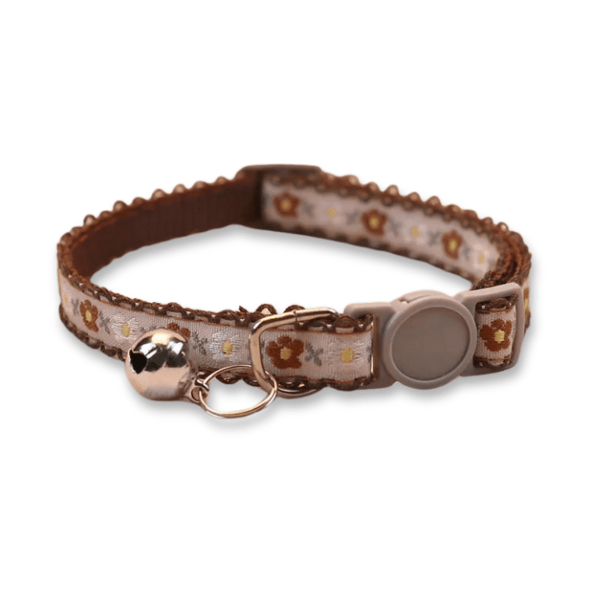 Floral Adjustable Cat & Puppy Collar with Bell – LeadLiving™