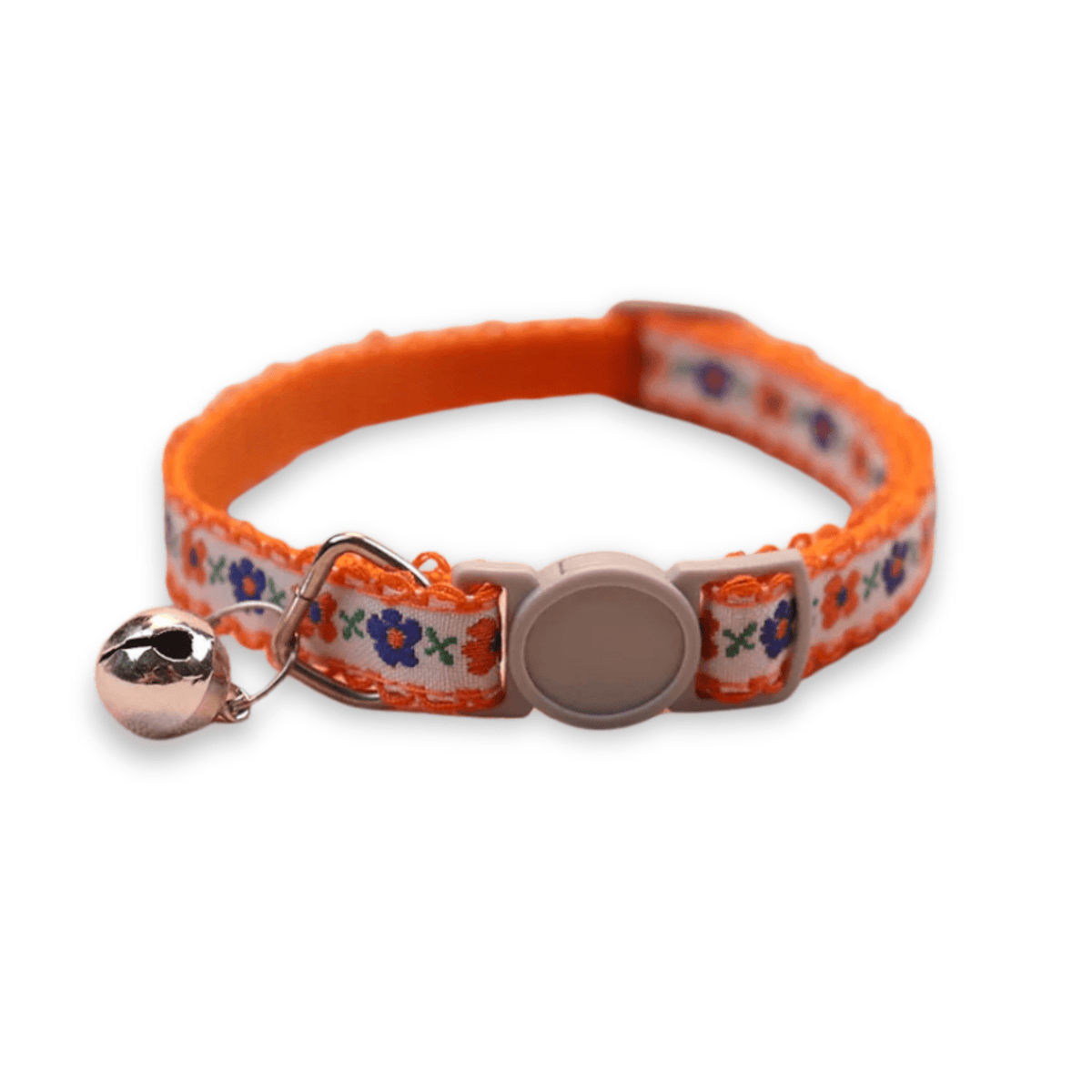 Floral Adjustable Cat & Puppy Collar with Bell – LeadLiving™
