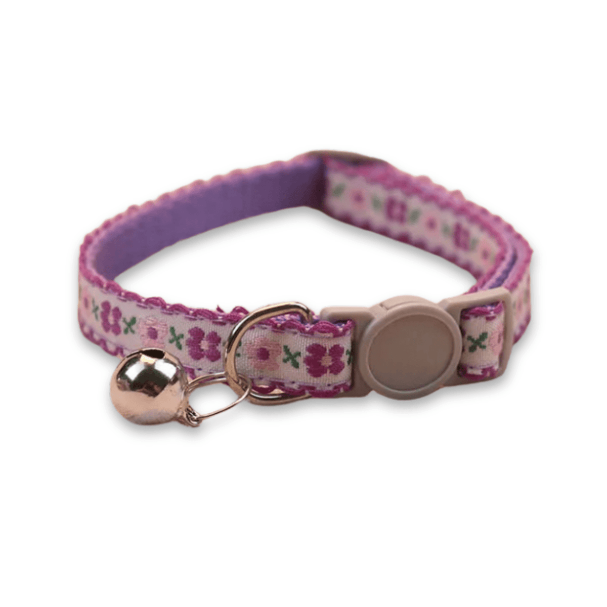 Floral Adjustable Cat & Puppy Collar with Bell – LeadLiving™