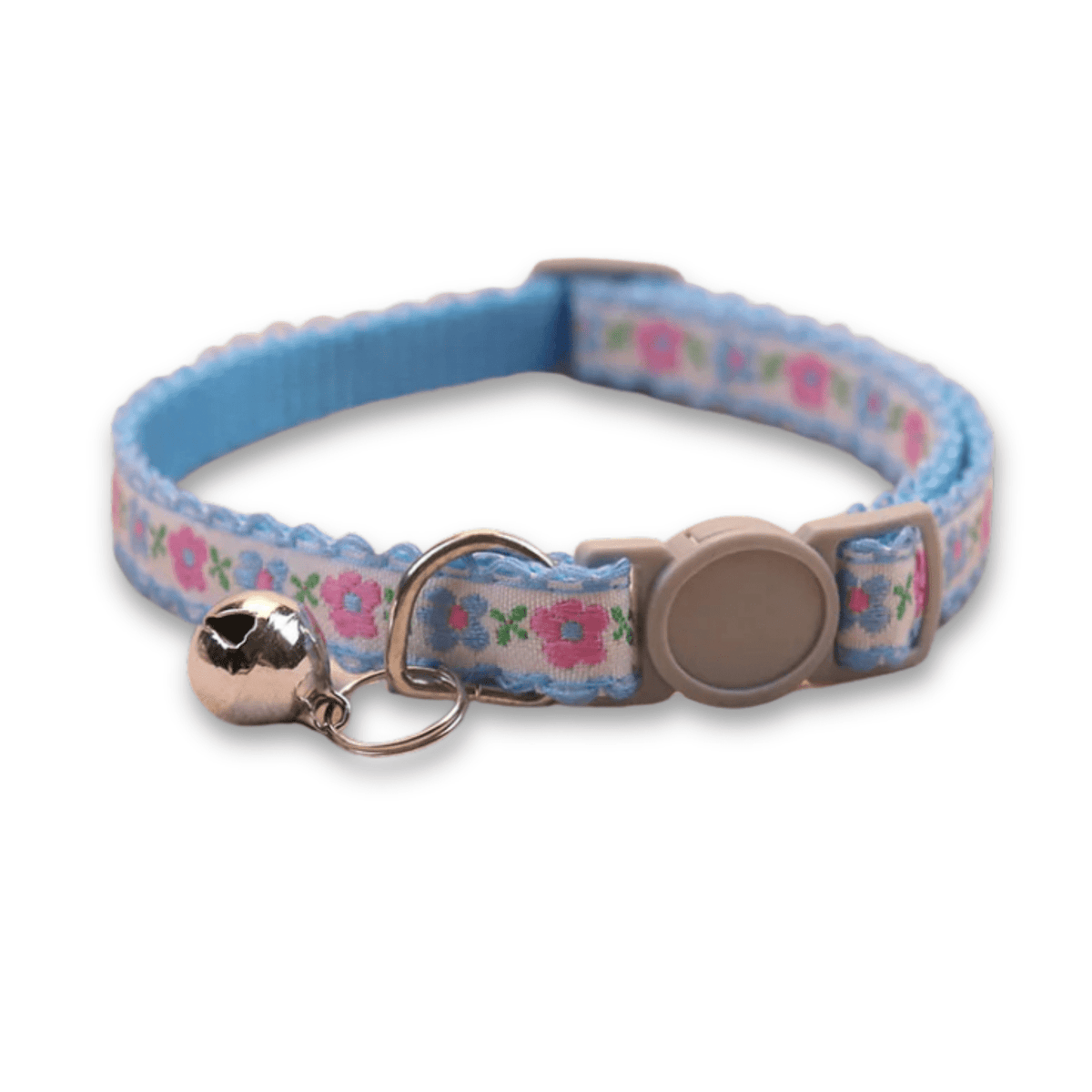 Floral Adjustable Cat & Puppy Collar with Bell – LeadLiving™