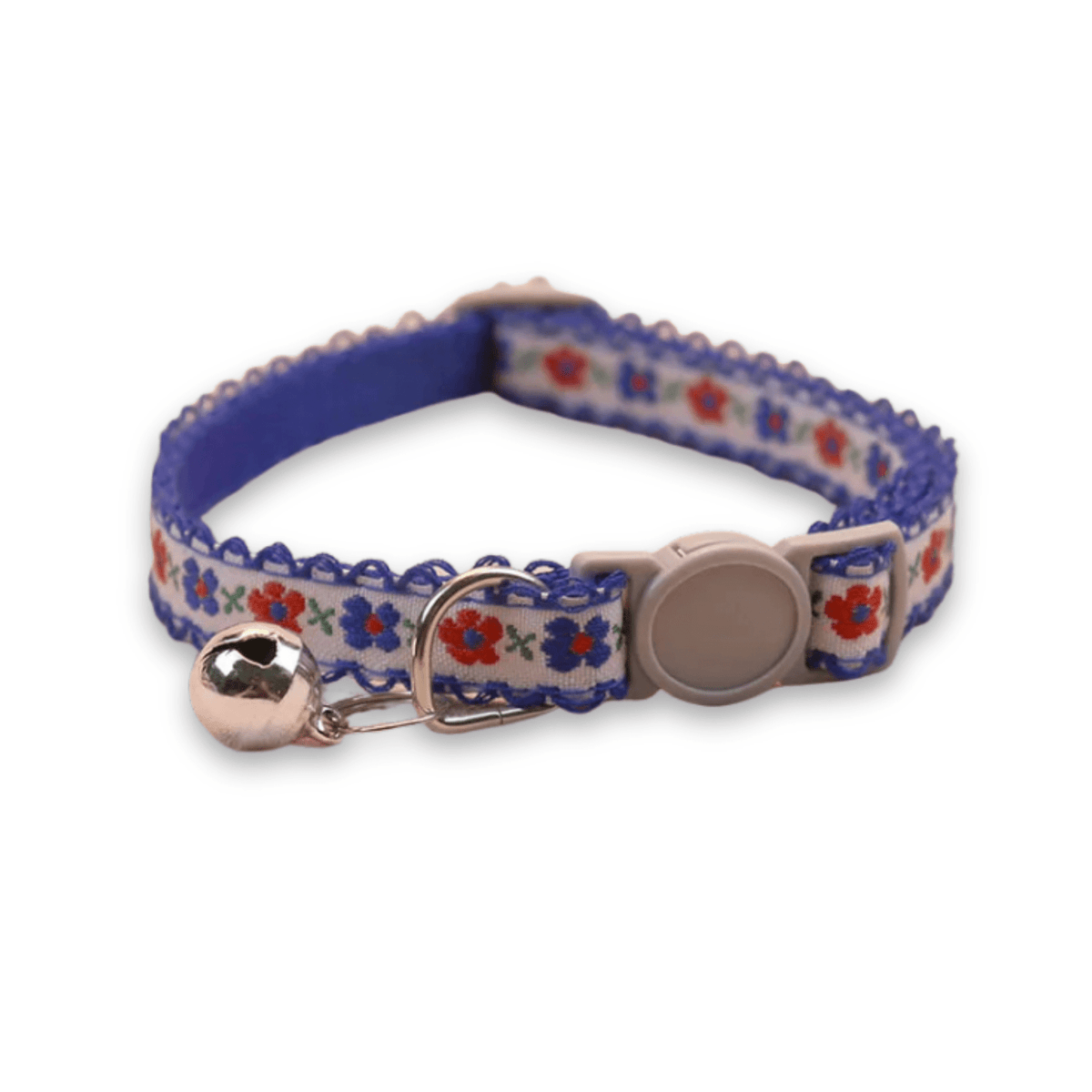Floral Adjustable Cat & Puppy Collar with Bell – LeadLiving™