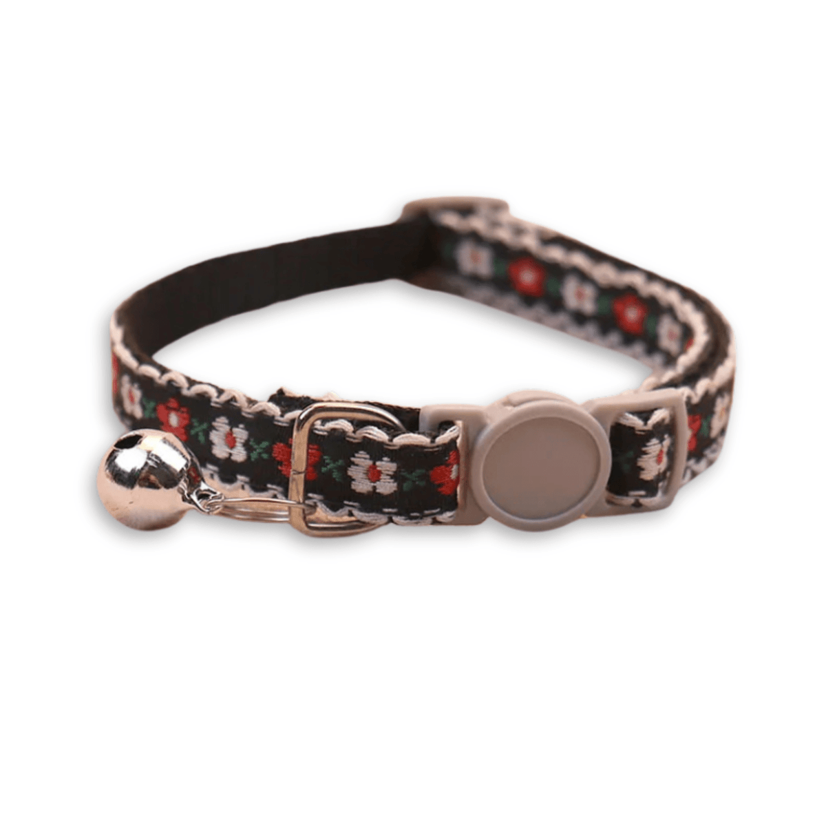 Floral Adjustable Cat & Puppy Collar with Bell – LeadLiving™