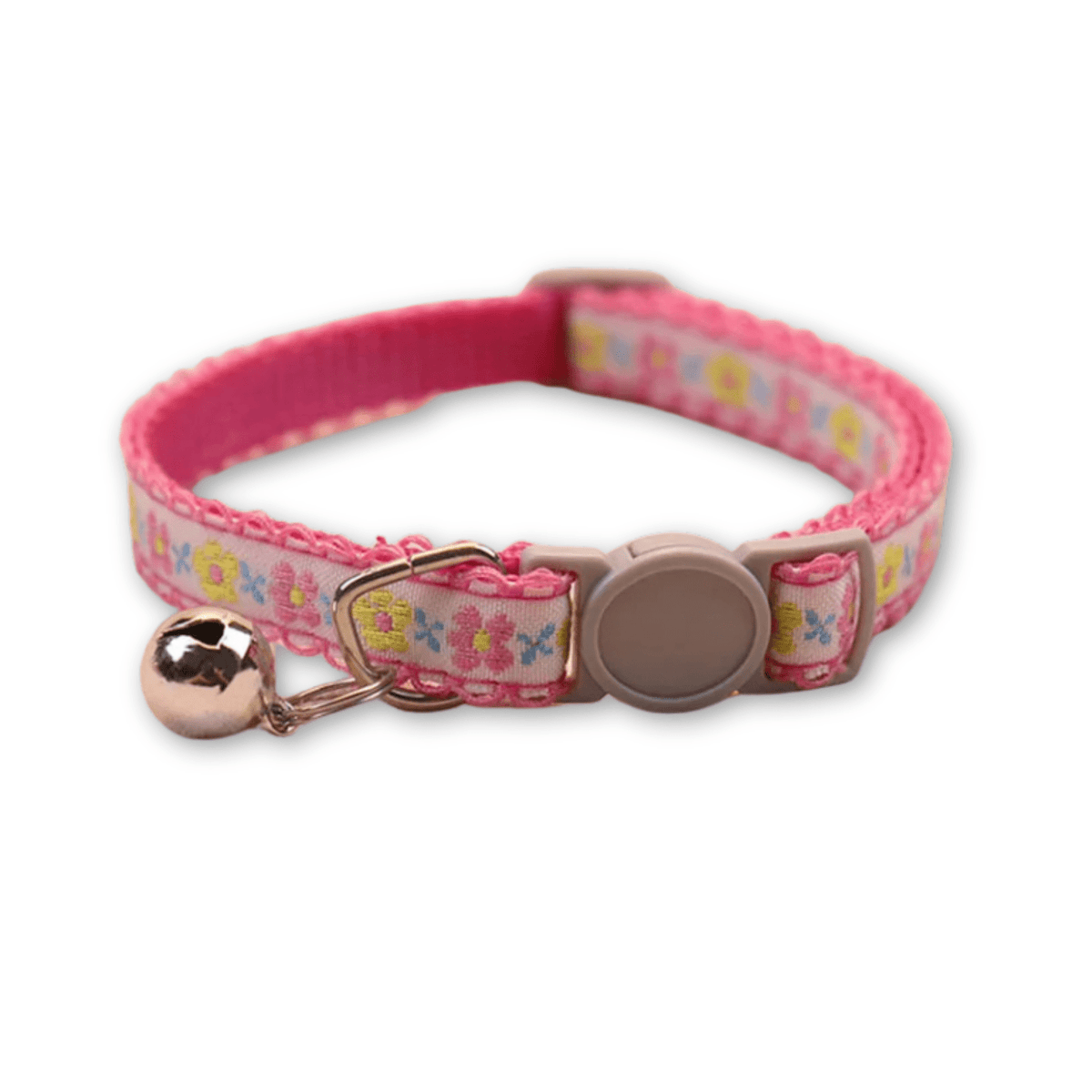 Floral Adjustable Cat & Puppy Collar with Bell – LeadLiving™