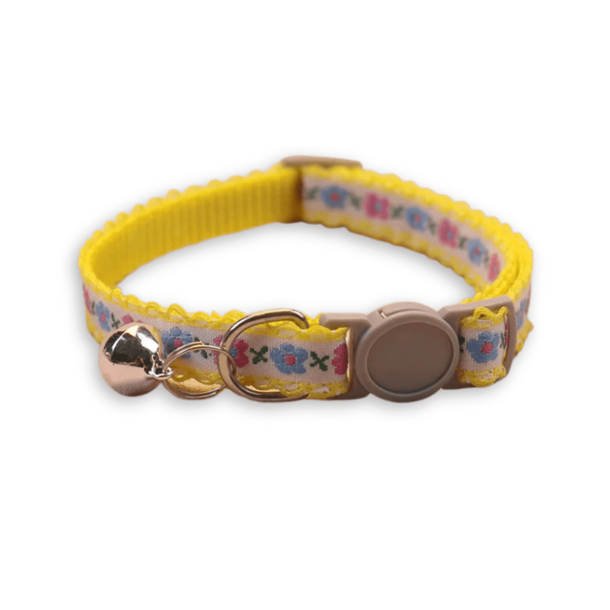 Floral Adjustable Cat & Puppy Collar with Bell – LeadLiving™