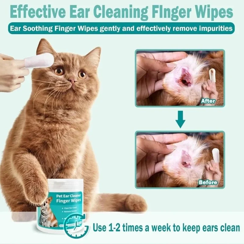 Pet Ear Cleaning Wipes for Dogs & Cats – SmartSense™