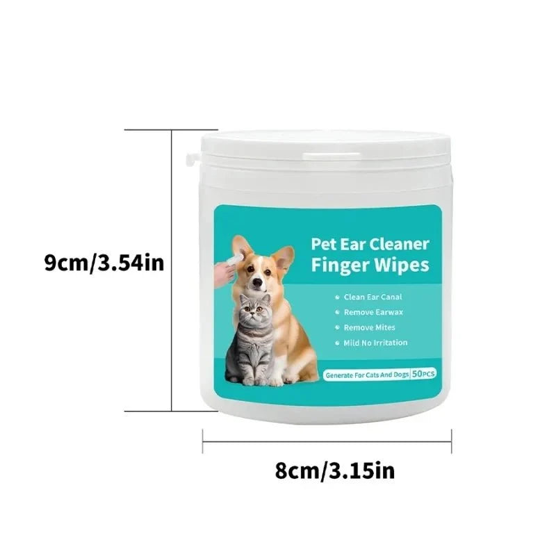 Pet Ear Cleaning Wipes for Dogs & Cats – SmartSense™