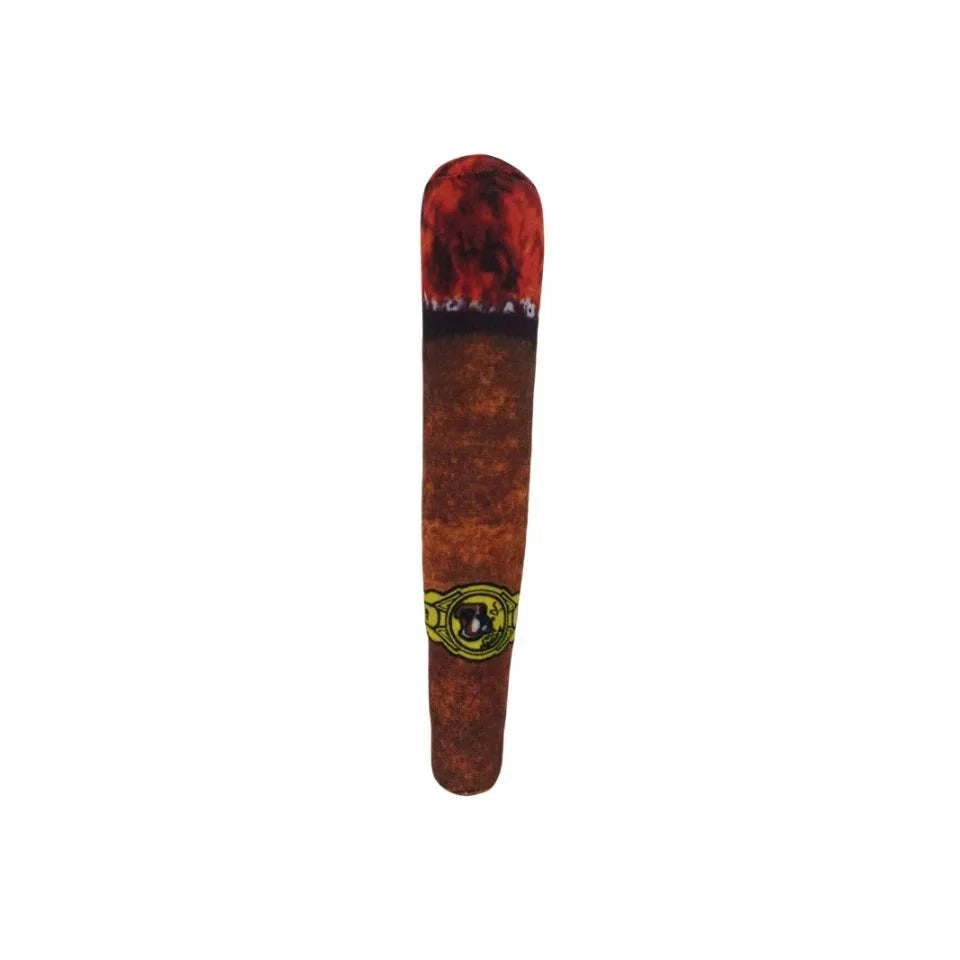 Interactive Plush Cigar Dog Toy – TailSense™