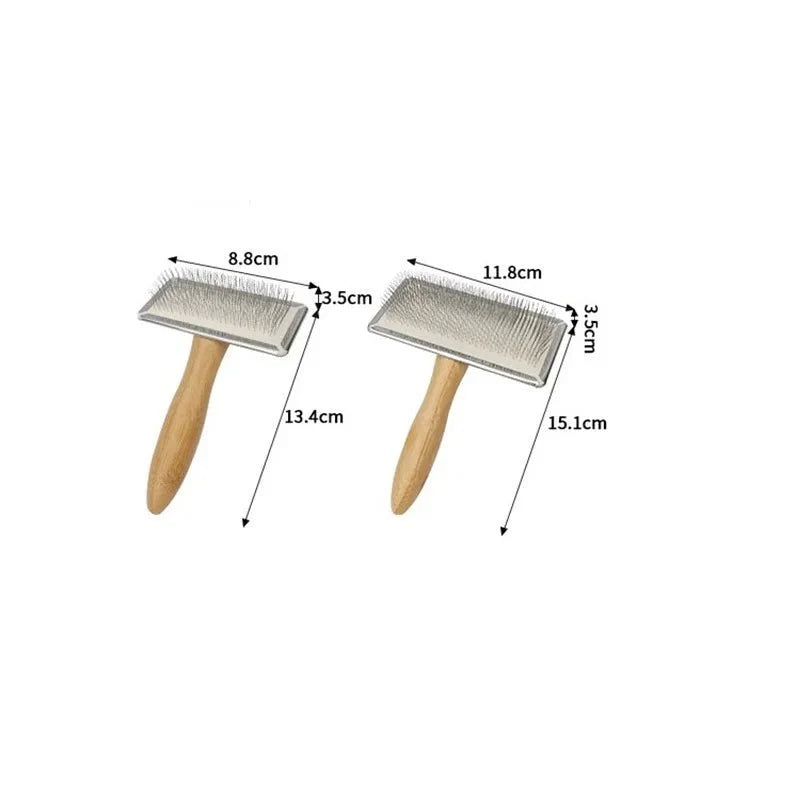 Wooden Grooming Brush for Long-Haired Dogs & Cats – SmoothShield™