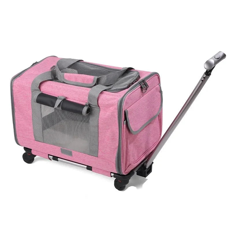 Foldable Pet Stroller & Wheeled Carrier – PawPortPath™