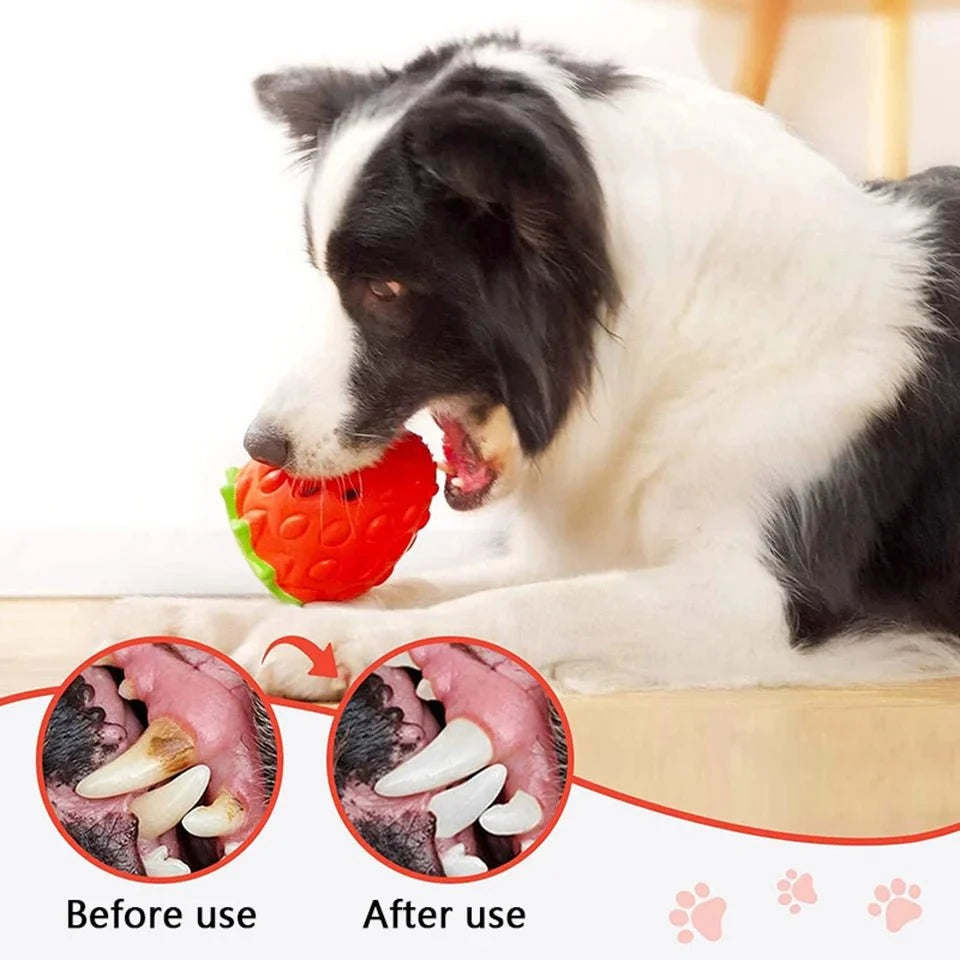 Interactive Strawberry Treat Ball for Dogs – TreatBounce™
