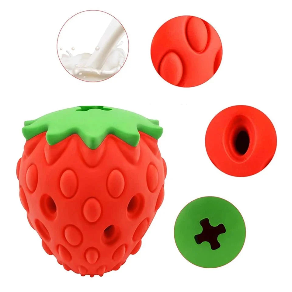 Interactive Strawberry Treat Ball for Dogs – TreatBounce™