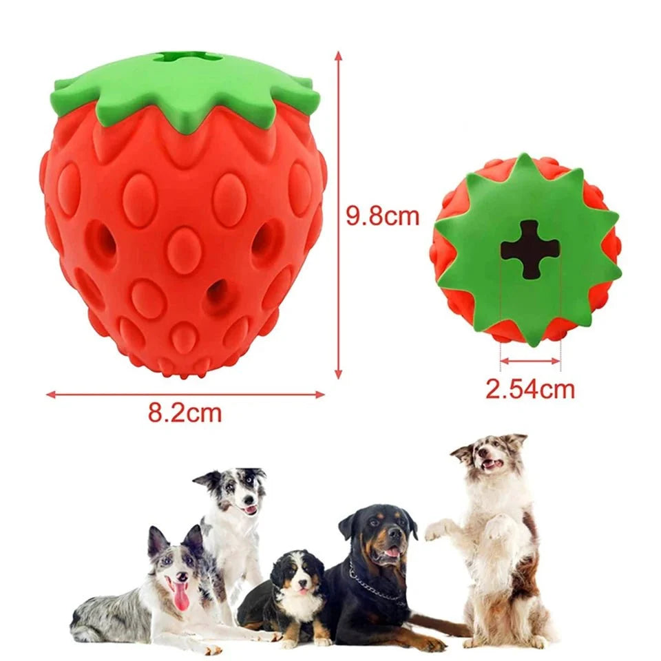 Interactive Strawberry Treat Ball for Dogs – TreatBounce™