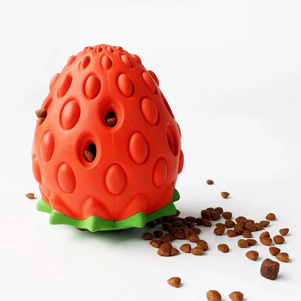 Interactive Strawberry Treat Ball for Dogs – TreatBounce™