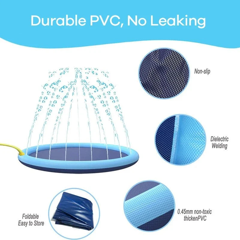 Dog Splash Pad – Inflatable Outdoor Water Mat – AquaNest™