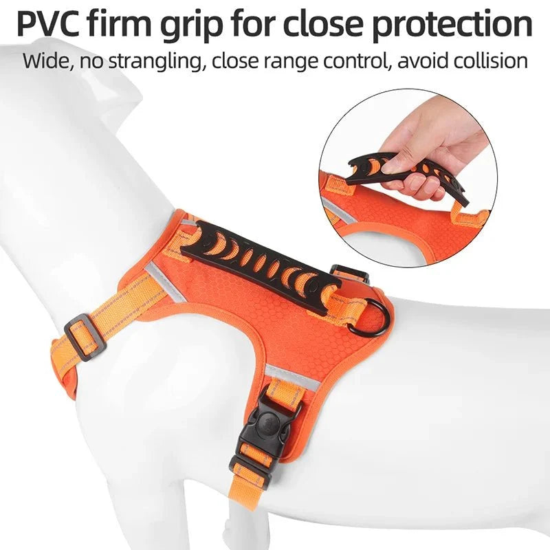 Reflective Adjustable Nylon Dog Harness – TrailGuard™
