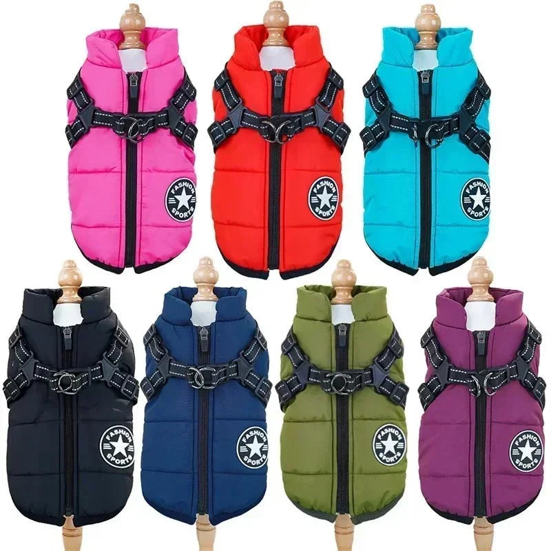 Waterproof Dog Coat with Integrated Harness – ShieldAdventure™