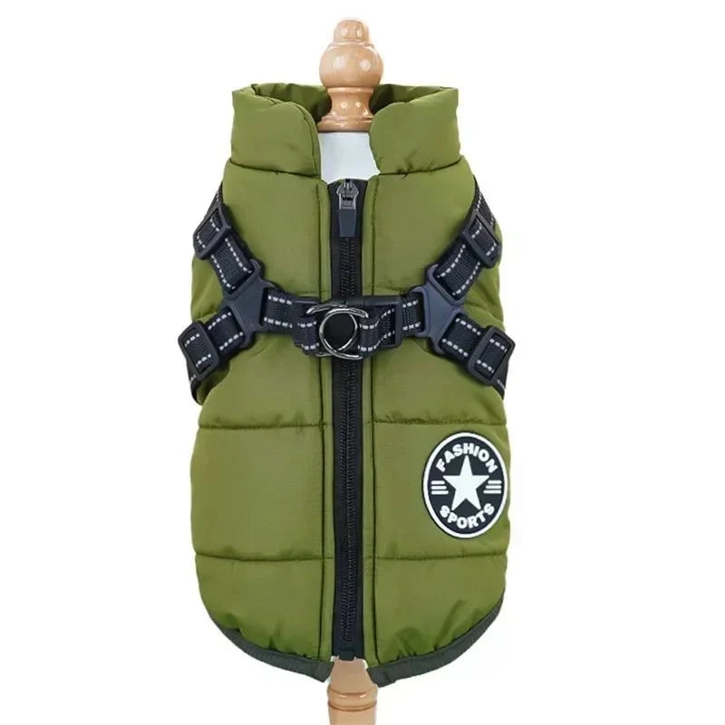 Waterproof Dog Coat with Integrated Harness – ShieldAdventure™