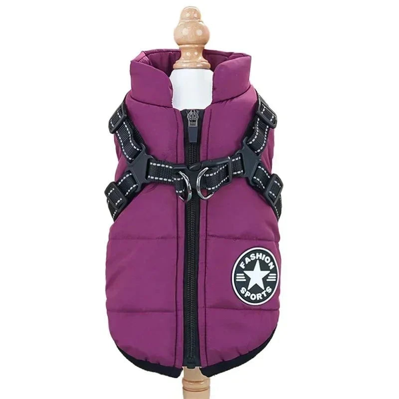 Waterproof Dog Coat with Integrated Harness – ShieldAdventure™