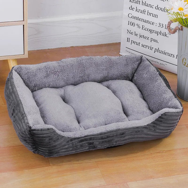 Washable Plush Pet Bed with Waterproof Base – CloudBalance™