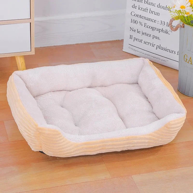 Washable Plush Pet Bed with Waterproof Base – CloudBalance™