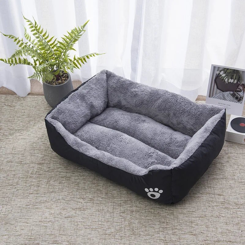 Washable Plush Pet Bed with Waterproof Base – CloudBalance™