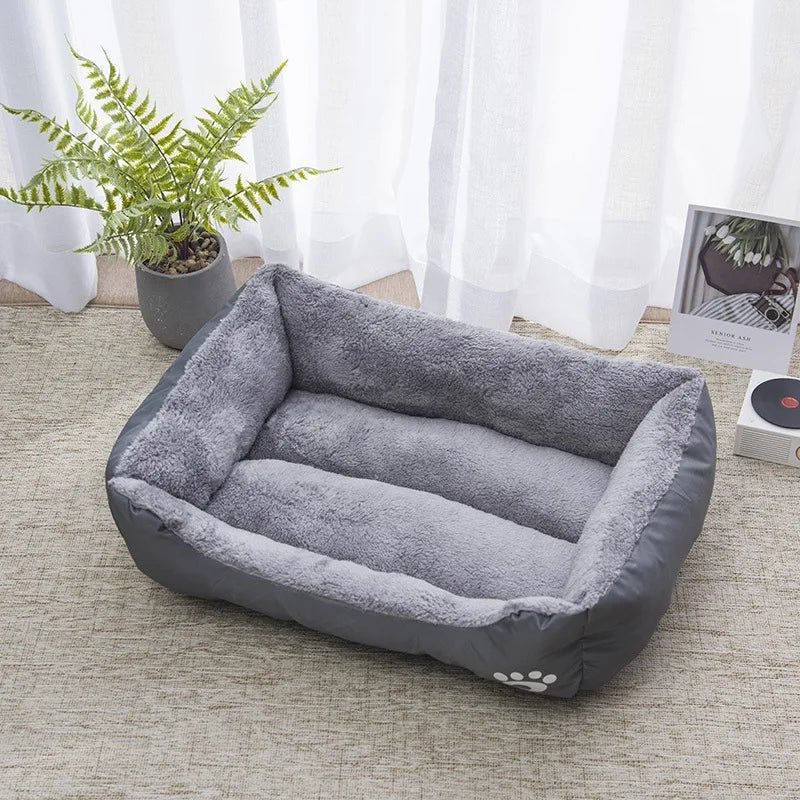 Washable Plush Pet Bed with Waterproof Base – CloudBalance™