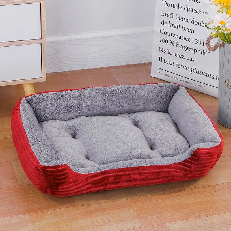 Washable Plush Pet Bed with Waterproof Base – CloudBalance™