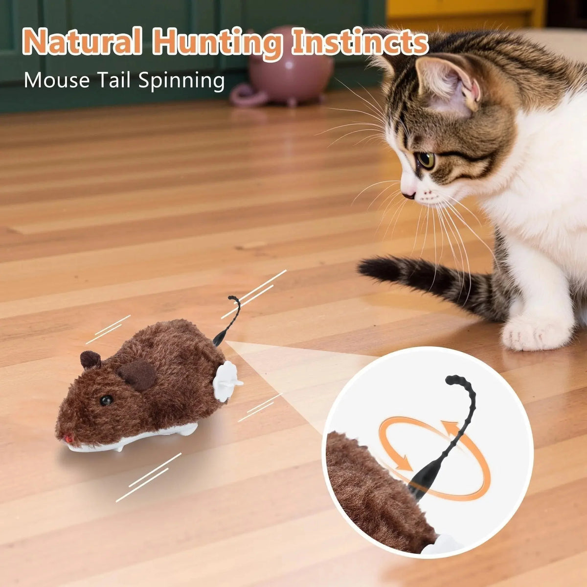 Self-Propelled Interactive Mouse Toy for Cats – PawEssentials™