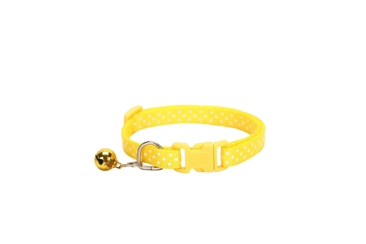 Reflective Adjustable Pet Collar with Bell – TrailPath™