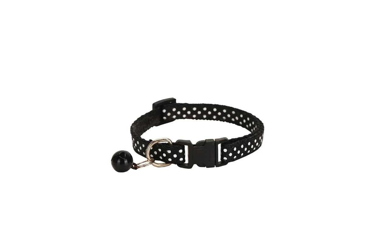 Reflective Adjustable Pet Collar with Bell – TrailPath™