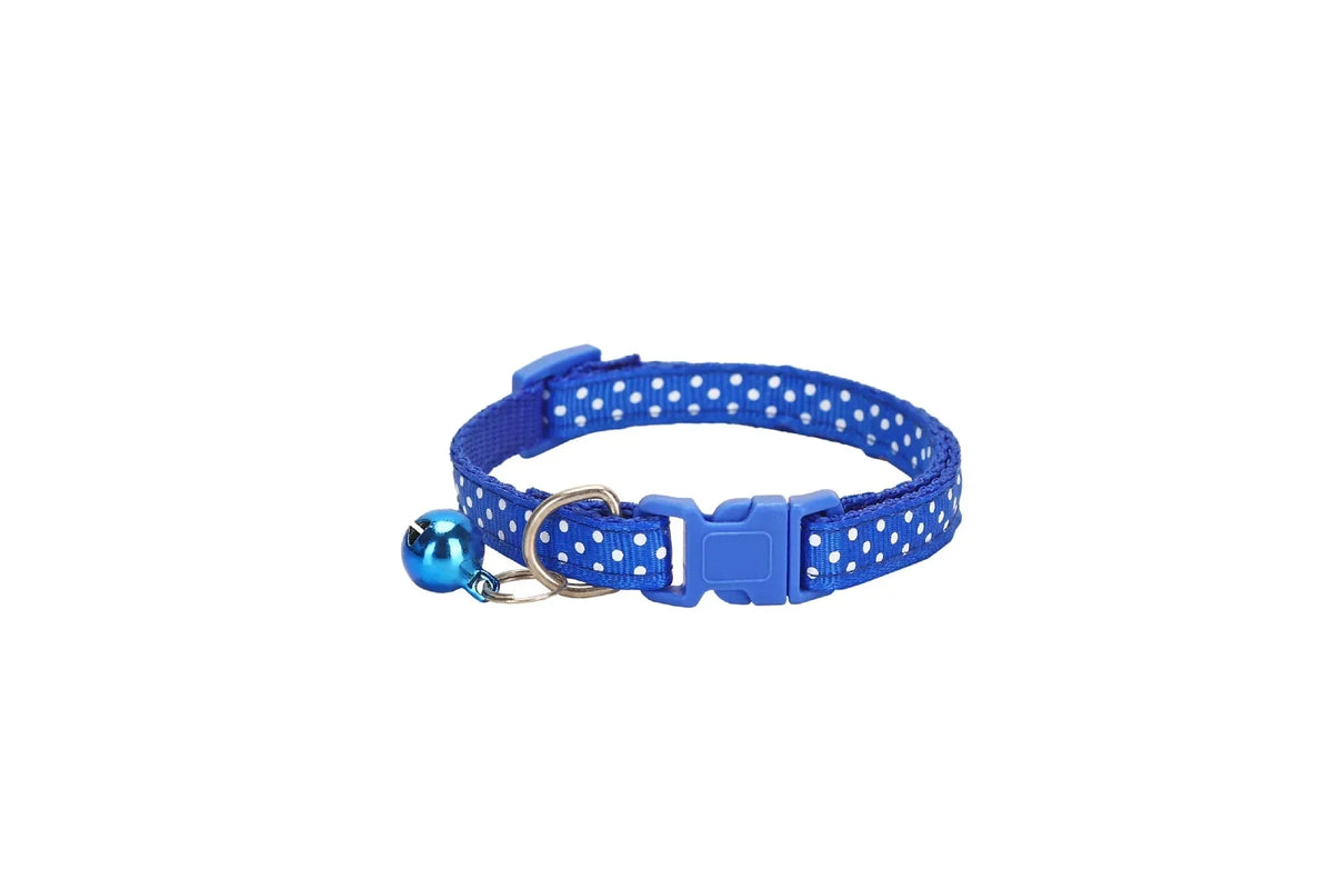 Reflective Adjustable Pet Collar with Bell – TrailPath™