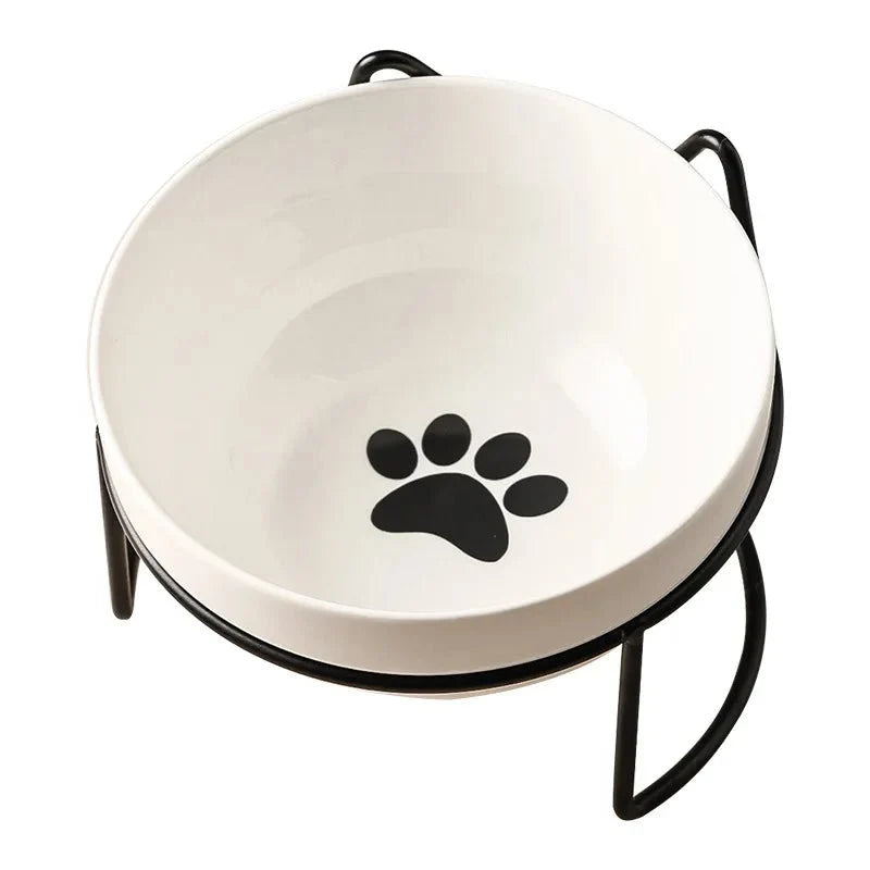 Raised Ceramic Pet Food Bowl with Stand – PawFit™