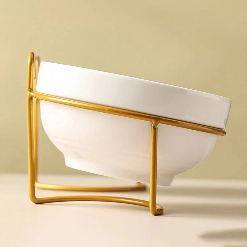 Raised Ceramic Pet Food Bowl with Stand – PawFit™